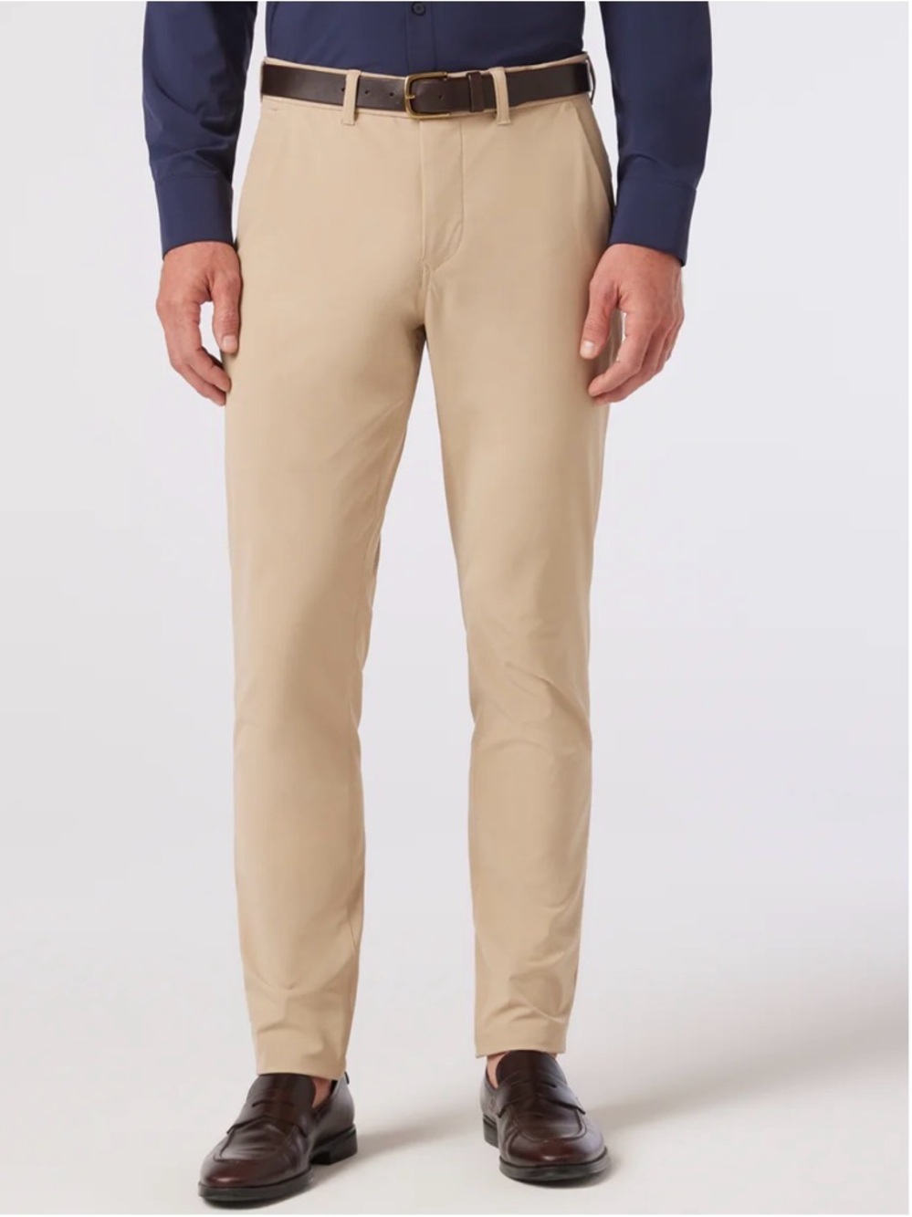 NWOT Mizzen+Main Helsman Beige Slim Pants, Men’s 34w x 30l Performance Pants